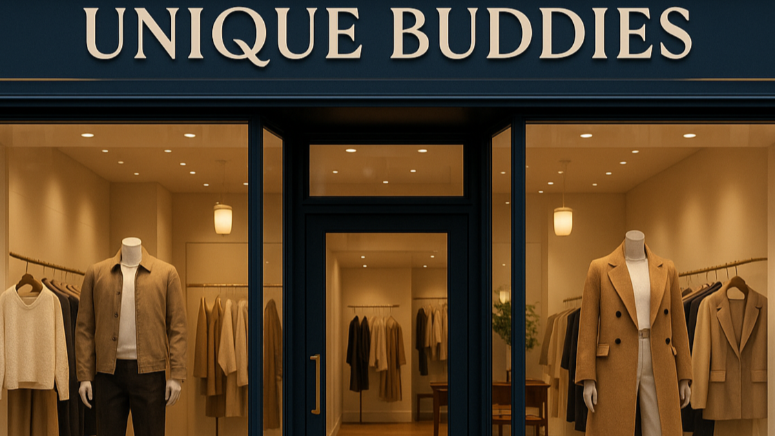 My store is Clothing Store. Give image for Showing my front page. My store name is " Unique Buddies "
